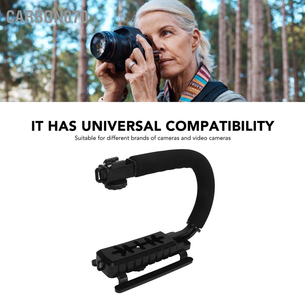 Carbon070 Tay cầm ổn định hành động video Hợp kim nhôm và máy quay ABS loại U Bộ tay cho phim