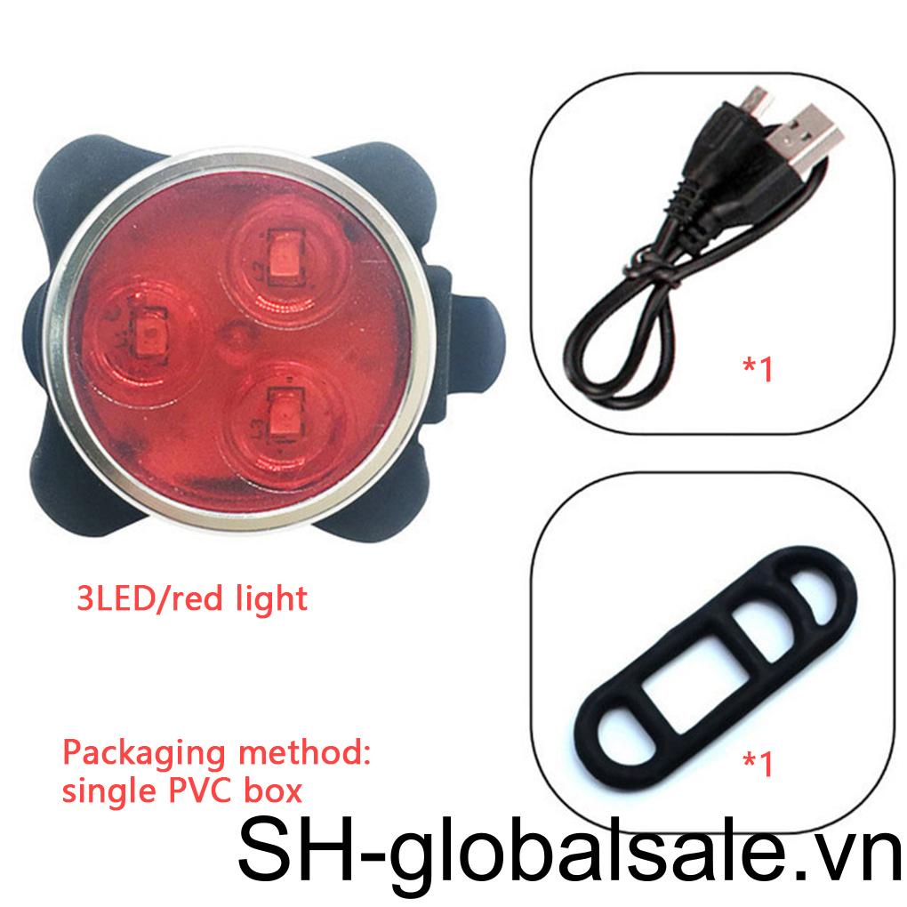 Đèn Cảnh Báo Chống Thấm Nước IPX4 4 Bánh Răng Sạc Cổng USB Thông Dụng Có Thể Điều Chỉnh Gắn Đuôi Xe Đạp