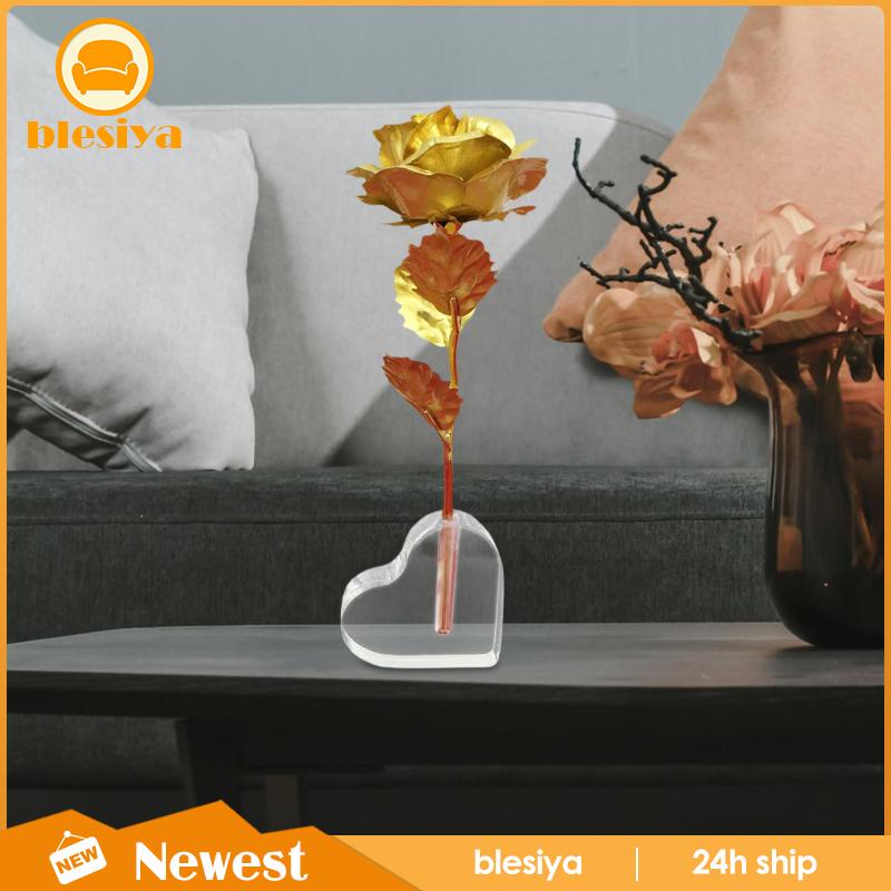 Bình Hoa Bằng Acrylic Hình Trái Tim Dùng Trang Trí