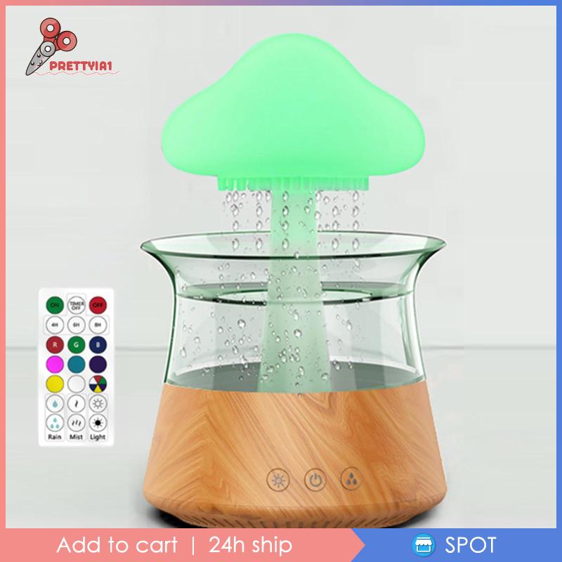 Máy Khuếch Tán Tinh Dầu Tạo Độ Ẩm Hình Giọt Nước Mưa Có Hẹn Giờ USB 300ml Prettyia1