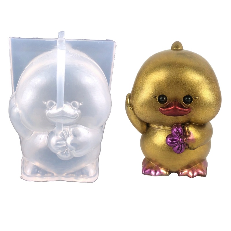 Khuôn Làm Xà Phòng Bằng Silicon Hình Chú Vịt Dễ Thương DIY