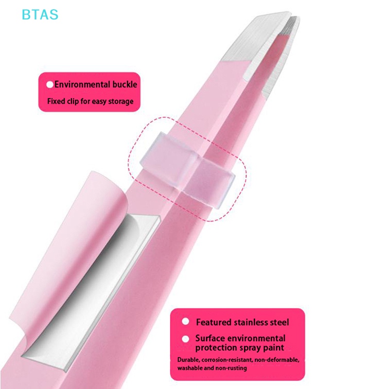 Nhíp Nhổ Lông Mày 3 Trong 1 Bằng Thép Không Gỉ