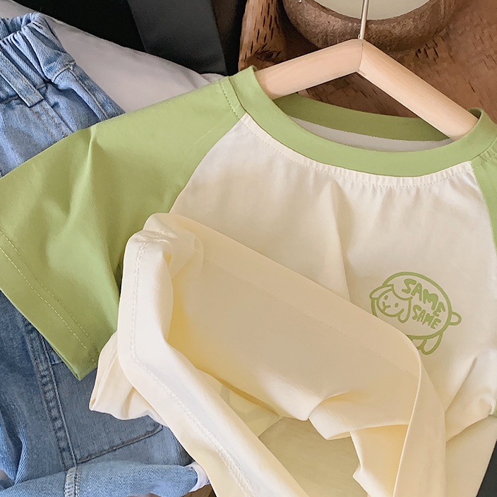 Áo Thun Cotton Ngắn Tay Phong Cách Nhật Hàn Thời Trang Mùa Hè Mới 2023 Cho Bé Trai