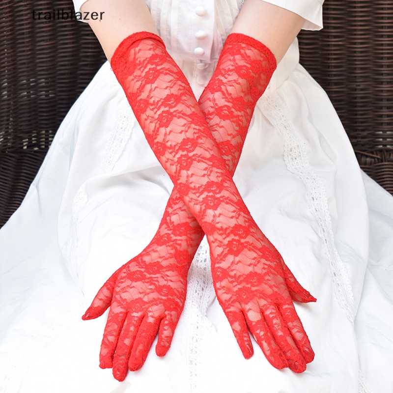 1 Đôi Găng Tay Lưới Dài Quyến Rũ Cho Nữ