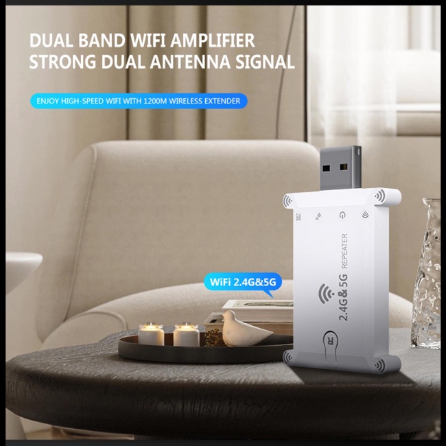 Bộ Khuếch Đại Tín Hiệu Wifi 2.4g / 5g 1200m Chuyên Dụng