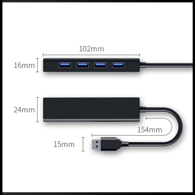 Bộ Chia 4 Cổng Usb 3.0 Tốc Độ Cao 4 Trong 1 Cho Máy Tính