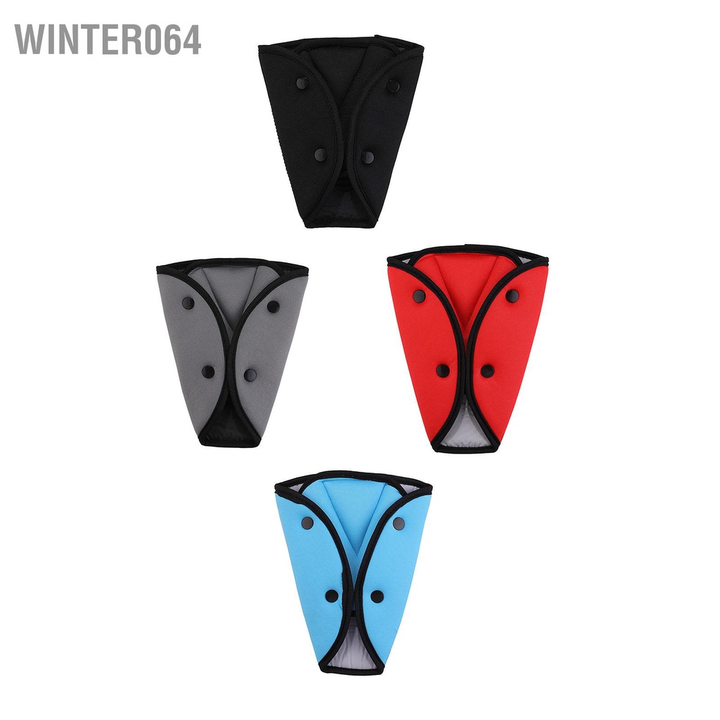 Winter064 Đai an toàn trẻ em trên ô tô Bộ điều chỉnh hình tam giác Thoải mái cotton thoáng khí thân thiện với môi trường dành cho