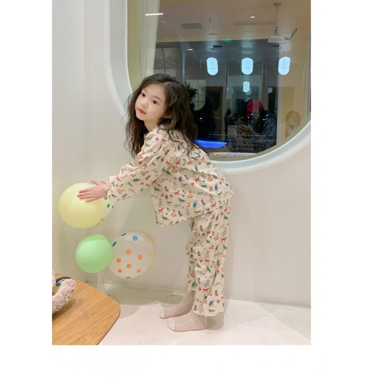Bộ Đồ Ngủ Pijama Mỏng Thoải Mái Phong Cách Mới 2023 Cho Bé Gái RM5Q Đồ ngủ dễ thương bộ mặc nhà nữ mùa hè  Vải lanh line cotton mùa hè