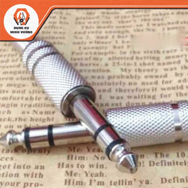 Jack Audio 6.5 mm stereo nối dây màu vàng,màu bạc