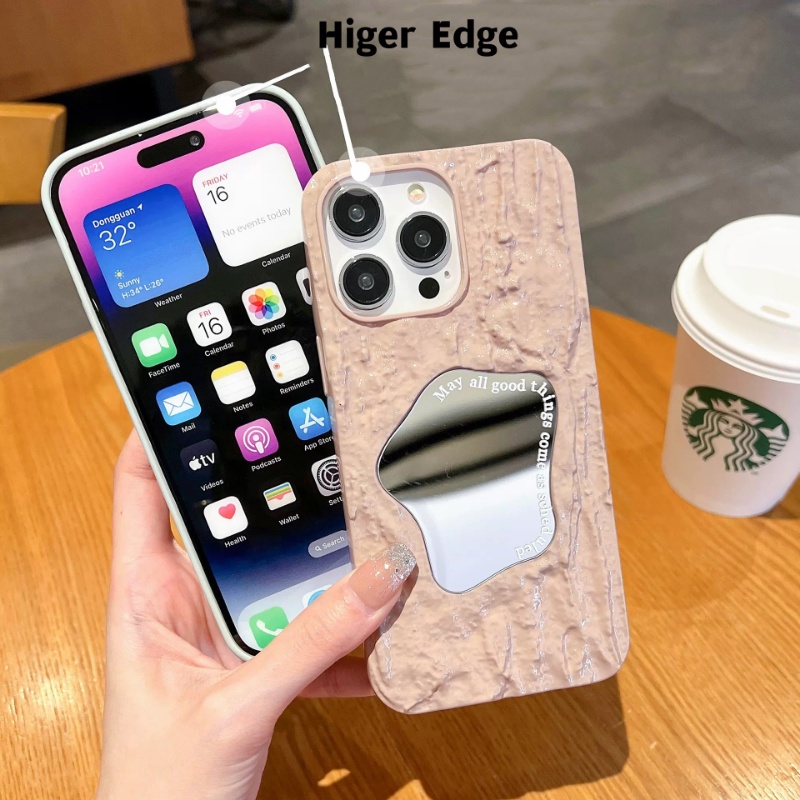 Ốp Điện Thoại TPU Mặt Gương Trang Điểm Cho iPhone 13 12 11 Pro Max Mini XS XR X 8 7 Plus + SE 2020