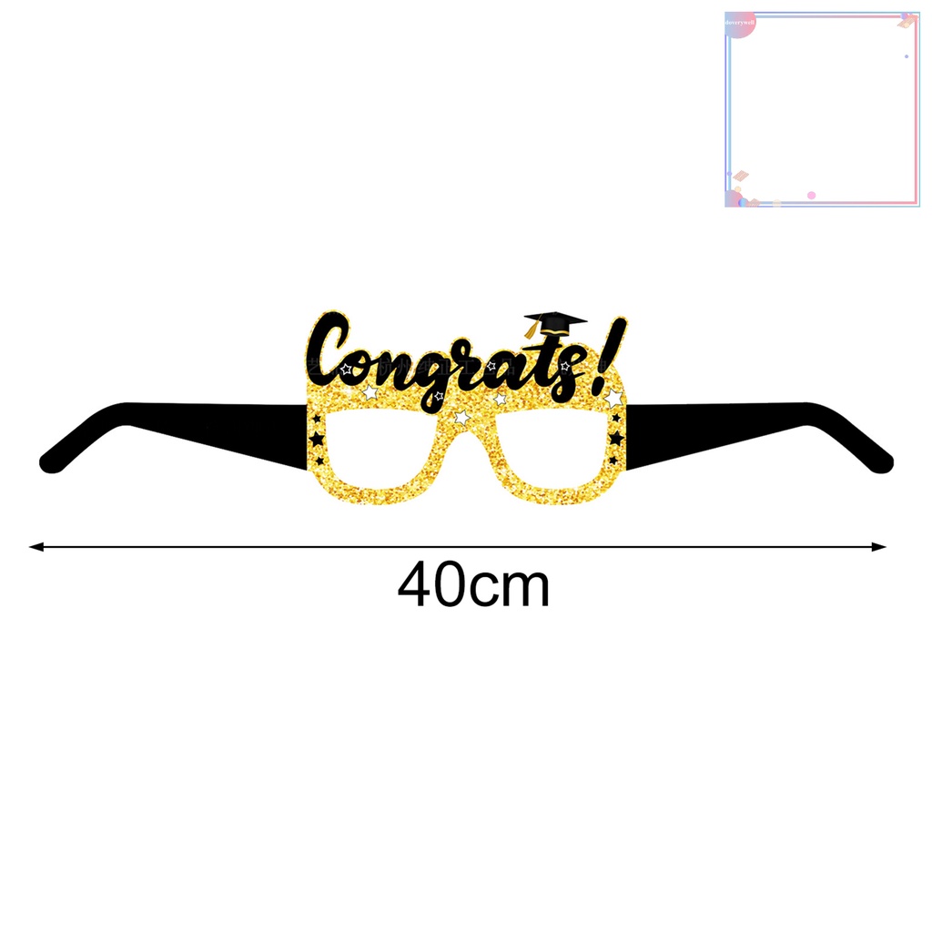 Set 6 Kính Hình Dạng Sáng Tạo Màu Sắc Tương Phản Trọng Lượng Nhẹ Phù Hợp Với Mọi Hiệu Ứng Trường Học / Tiệc Tốt Nghiệp