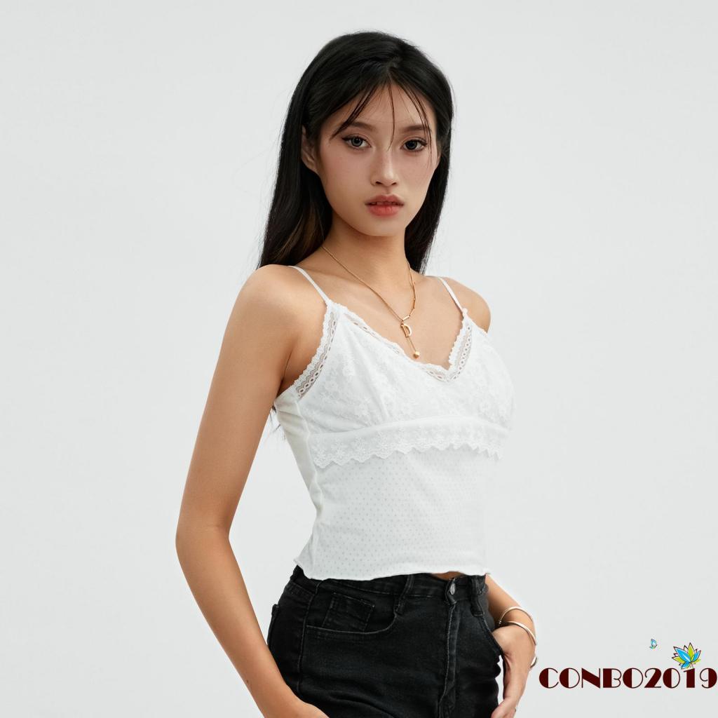 Áo Sát Nách Cổ Chữ V Màu Sắc Thanh Lịch Dành Cho Nữ