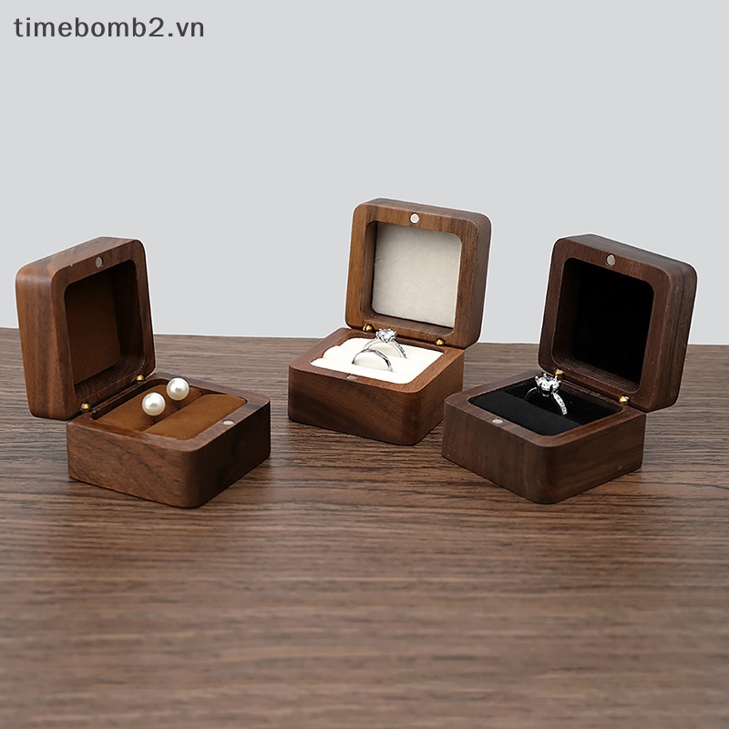 Hộp Đựng Nhẫn Cưới Bằng Gỗ Sang Trọng