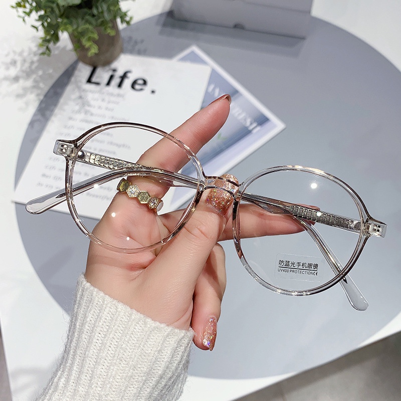 Mắt Kính Gọng Trong Suốt Chống Ánh Sáng Xanh Phong Cách Hàn Quốc Cổ Điển Thời Trang Cho Nam Và Nữ