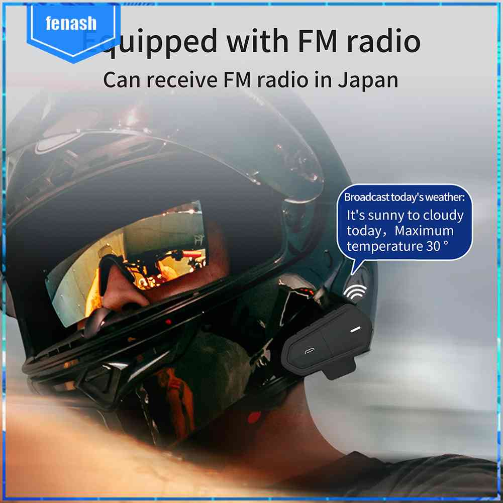 Bộ Tai Nghe Mũ Bảo Hiểm Tích Hợp Đài FM Kết Nối Bluetooth