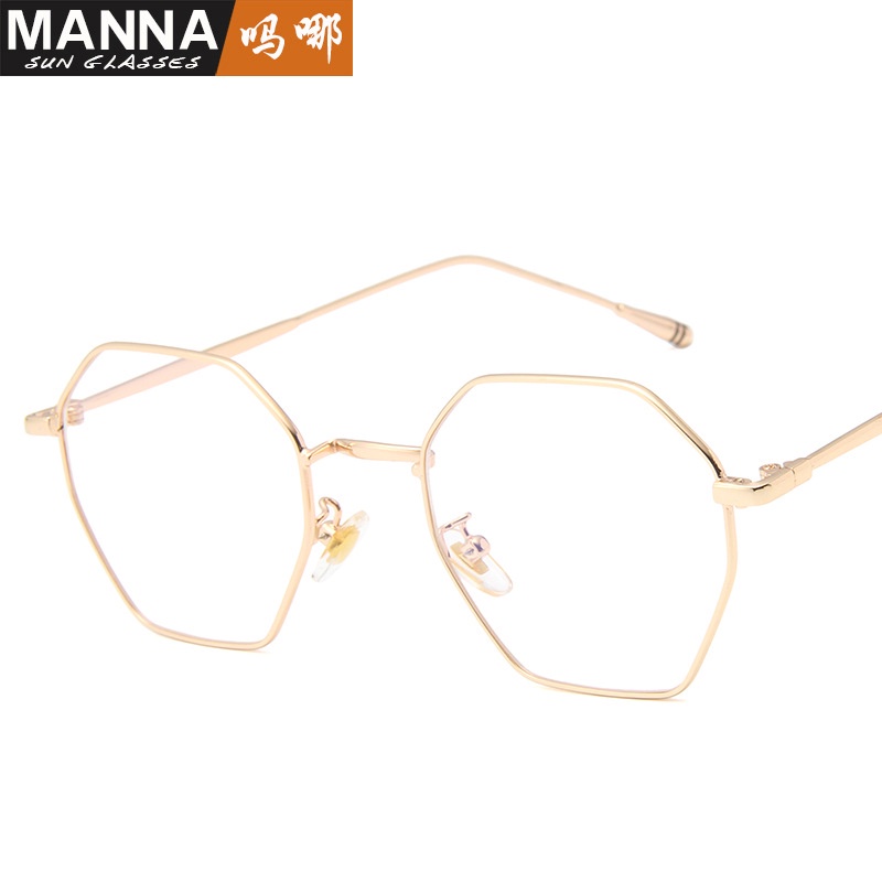 Mắt Kính Khung Đa Giác Bằng Kim Loại Kiểu Dáng Mới 1826