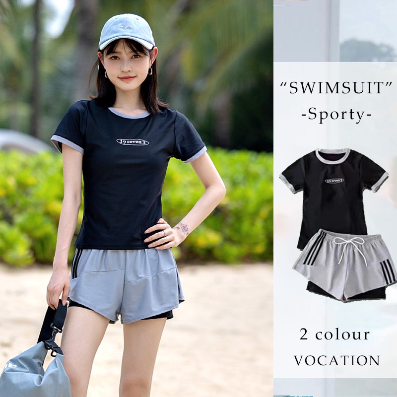 Bộ Đồ Bơi Hai Mảnh Dáng Ôm Phong Cách Hàn Quốc Thời Trang Cho Nữ