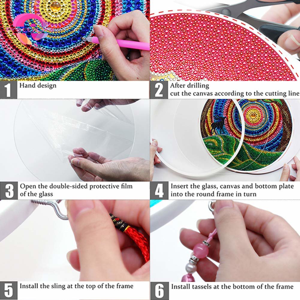 Bộ Tranh Đính Đá 5D Họa Tiết Chim Công Độc Đáo Trang Trí Nhà Cửa