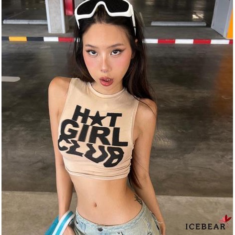 Áo Thun Sát Nách Cổ Tròn In Chữ Thời Trang Dành Cho Nữ