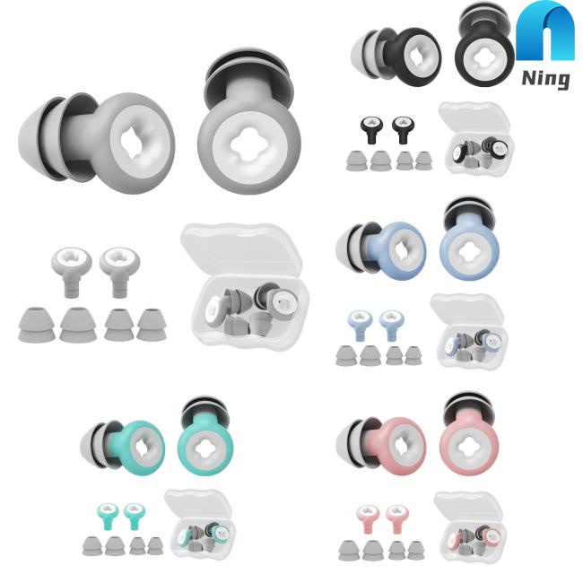Nút Bịt Tai Bằng Silicone Cách Âm Chống Ồn Thay Thế Tiện Dụng