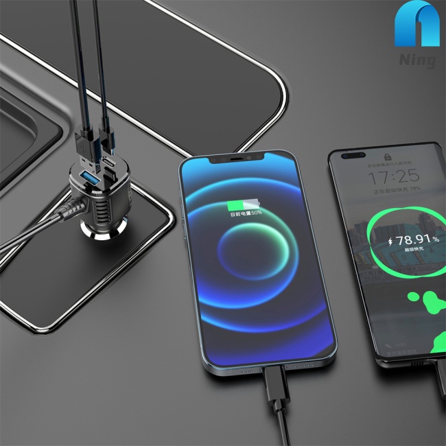 Tẩu Sạc Xe Hơi Cổng Usb Type C 103w Chất Lượng Cao Điện Thoại