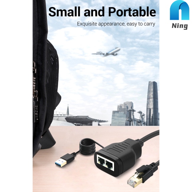 Bộ Chia Mạng 2 Cổng Rj45 1 Sang 2 3 Chiều