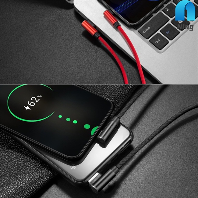 Dây Cáp Sạc Hai Đầu Micro Usb Type-c 90 Độ Chuyên Dụng Cho Điện Thoại / Laptop