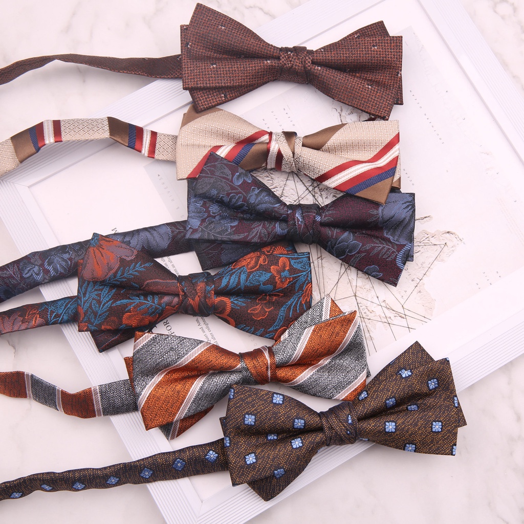 Cà Vạt Nơ Họa Tiết Hoa Thời Trang Cho Nam 6 * 12CM