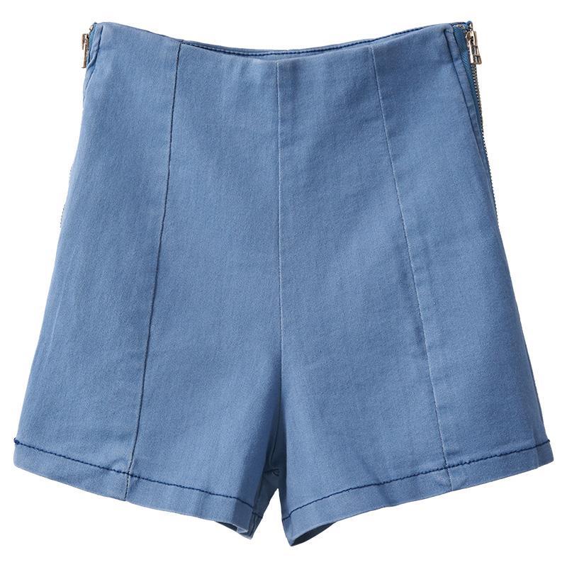COZOK Quần Short denim Lưng Cao Dáng Ôm Thời Trang Quyến Rũ Cho Nữ