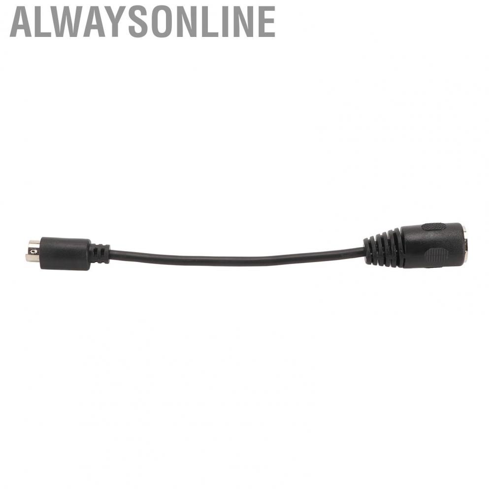 Alwaysonline DIN 5 Pin Female To MIDI 6 Male Cable  Adapter 5.9in PVC Explosion Proof Free Bending for Keyboard Game Console