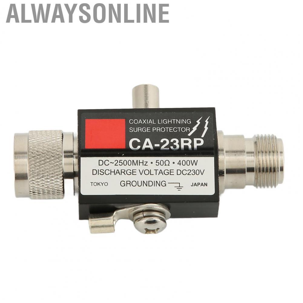 Alwaysonline CA-23RP Lightning Surge Arrester 400W Male to Female Protector for Walkie Talkie  H