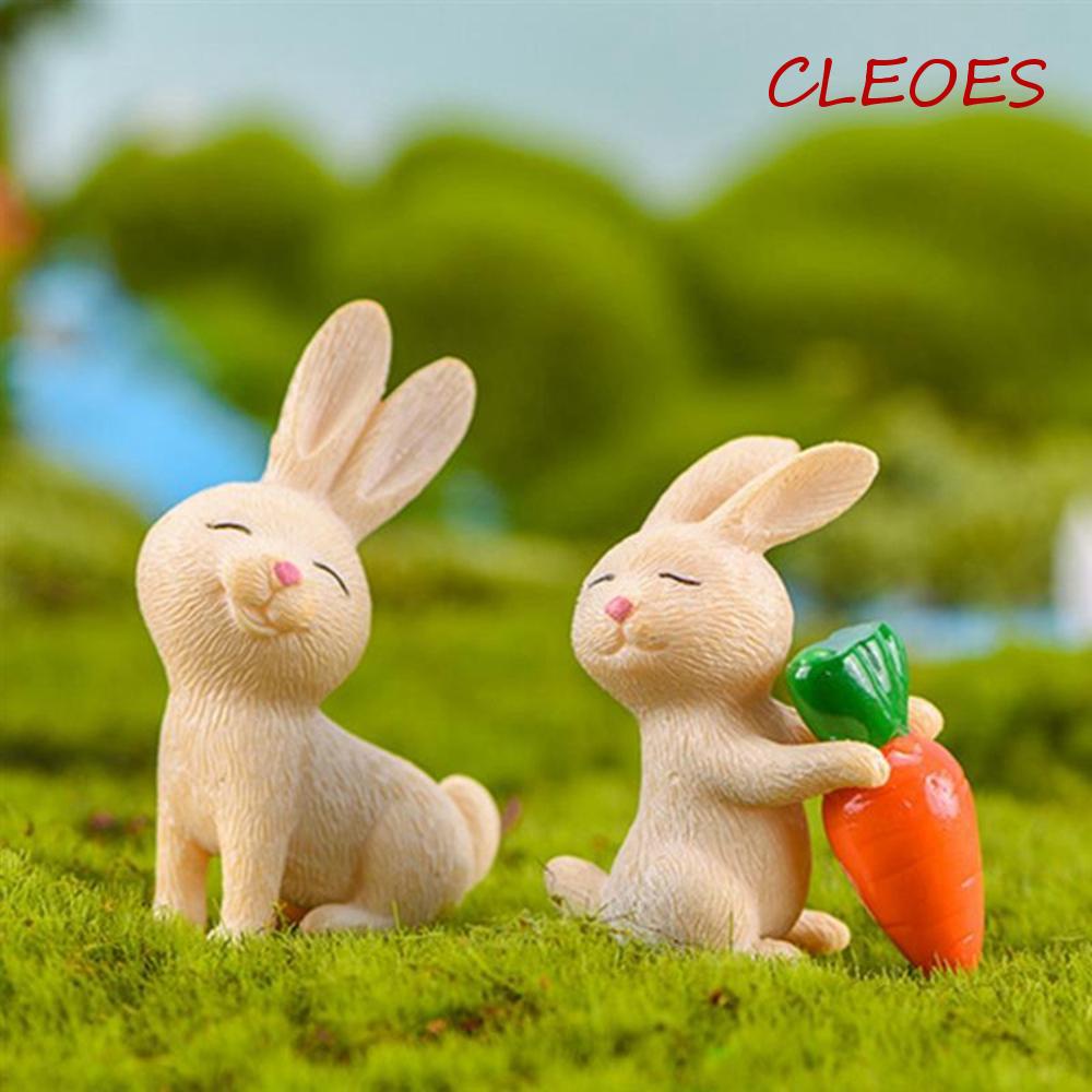 Bộ 7 Đồ trang trí Thỏ Mini Trang Trí Tiểu Cảnh