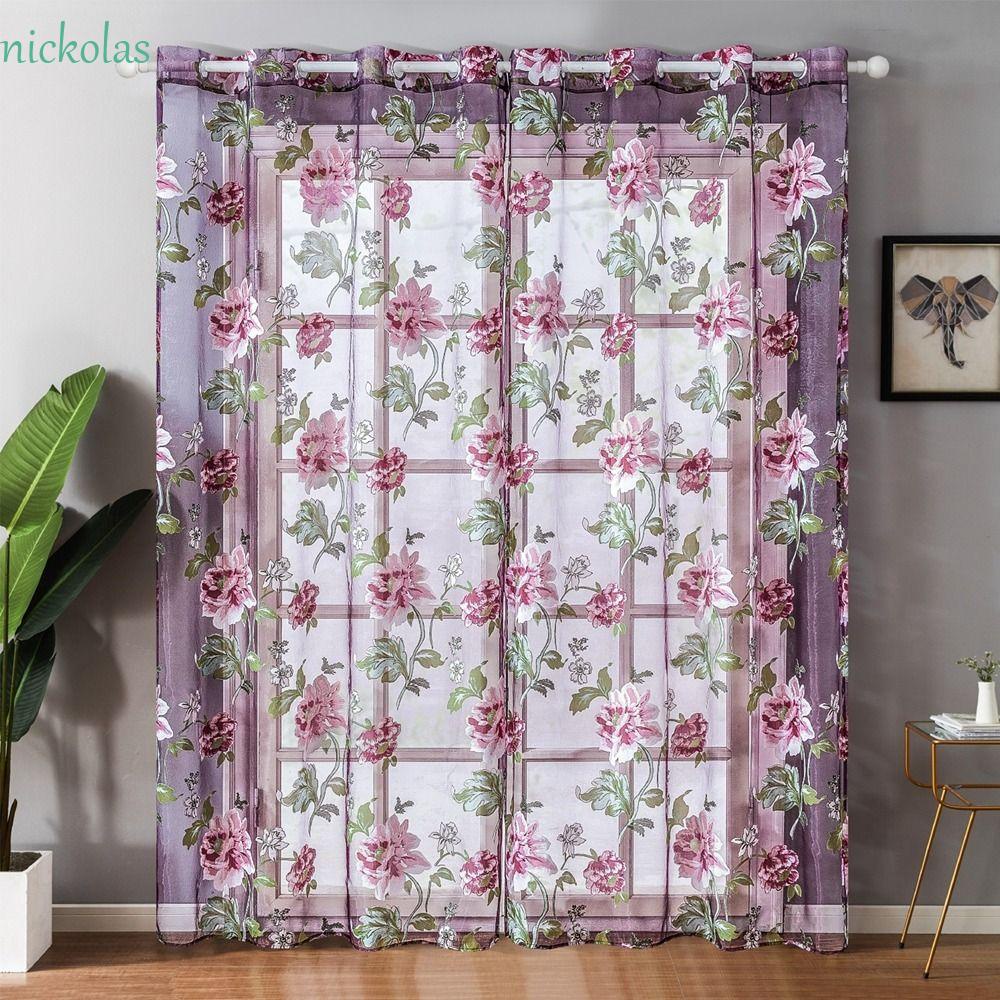 Rèm Cửa Sổ Thêu Hoa 100 * 200cm