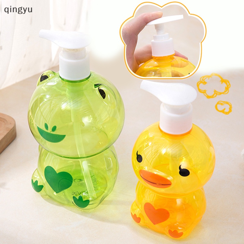 Bình Đựng Xà Phòng Dạng Bơm Hình Động Vật / Ếch / Vịt Dễ Thương Thể Tích 250ml