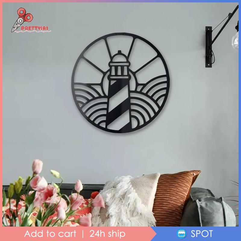 [Prettyia1] Mặt Dây Chuyền Kim Loại Điêu Khắc Ngọn Hải Đăng Trang Trí Nhà Bếp Ngoài Trời