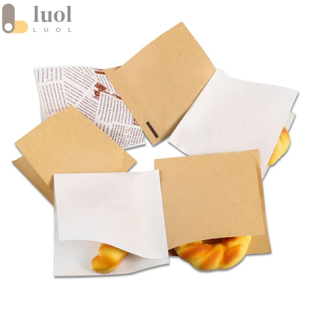 Set 100 Túi Giấy Đựng Bánh Donut Chống Thấm Dầu