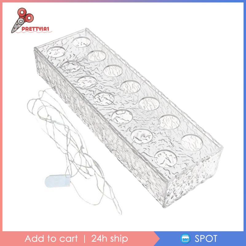 [Prettyia1] Lọ Hoa Acrylic Hình Chữ Nhật Hiện Đại Trang Trí Bàn Phòng Ngủ