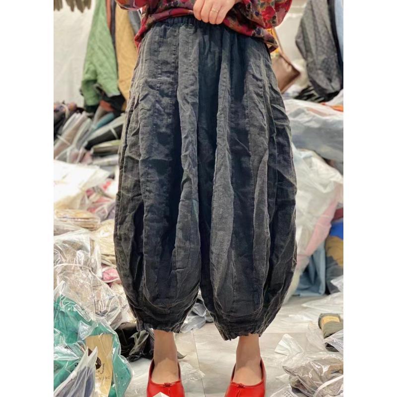 Bloomers Quần Baggy Harem Ống Rộng Ghép Vải Lanh Phong Cách Retro Mùa Hè Chất Lượng Cao Hàng Chính Hãng Dành Cho Bạn Nữ