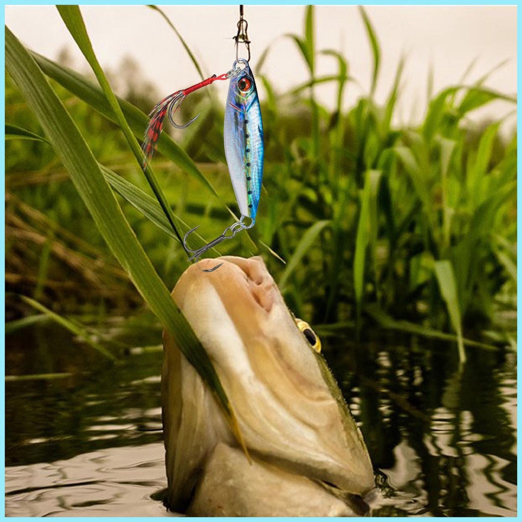 Mồi Câu Cá Bằng Kim Loại Cứng Kèm Lưỡi Câu Tiện Dụng