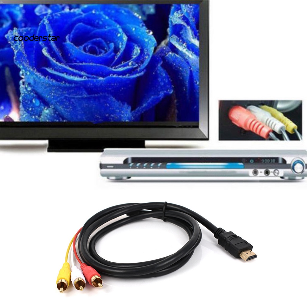 Cáp Chuyển Đổi HDMI Sang 3 RCA 1080P Chống Mòn Tiện Dụng