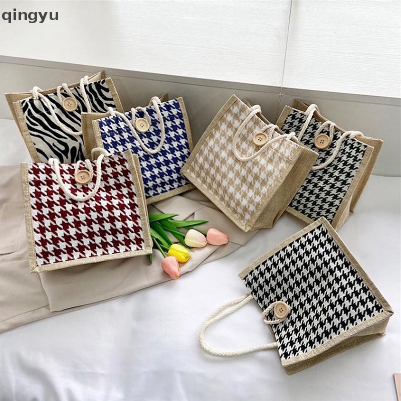 Túi Tote Mini Vải Lanh Đựng Điện Thoại Thời Trang Cho Nữ