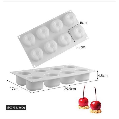 Khuôn Silicon Vĩ Trái Cây - Trái Táo To 6cm