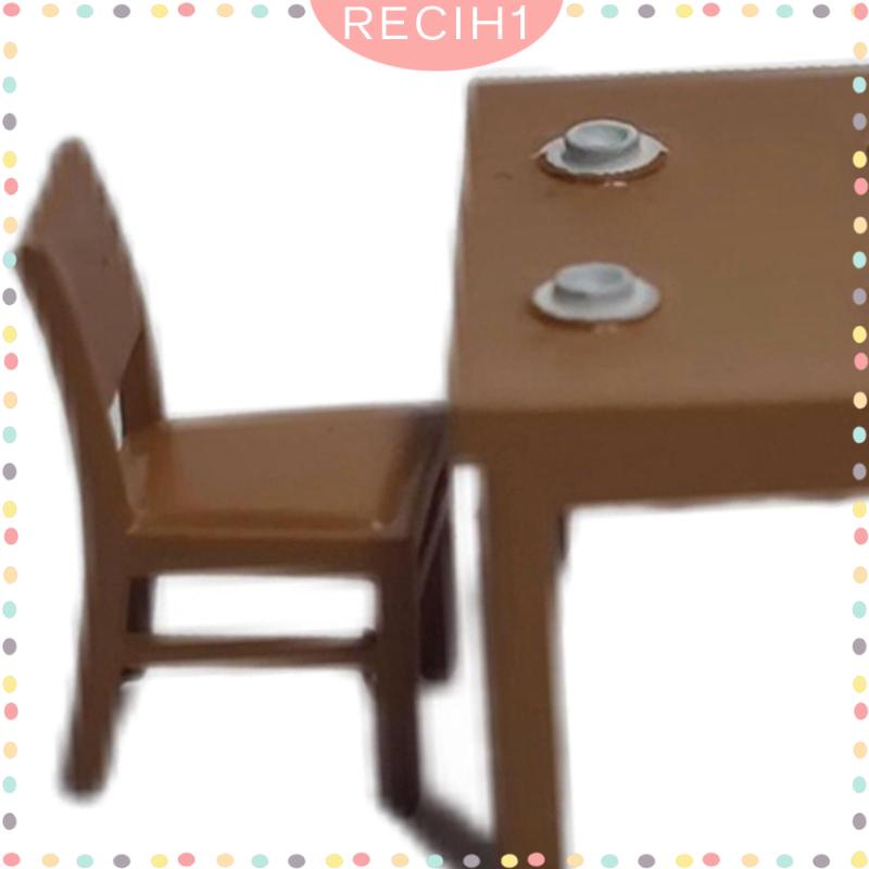 Bộ 3 Món Bàn Ghế Trang Trí Nội Thất Cho Nhà Búp Bê 1: 64
