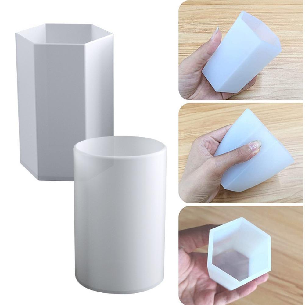 Khuôn Silicone Làm Xà Phòng Hình Lục Giác Chống Dính 2023