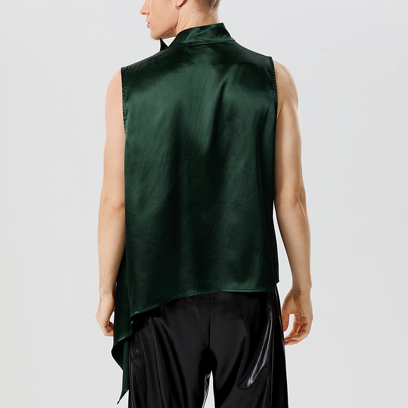 Incerun satin swing Cổ Áo vest