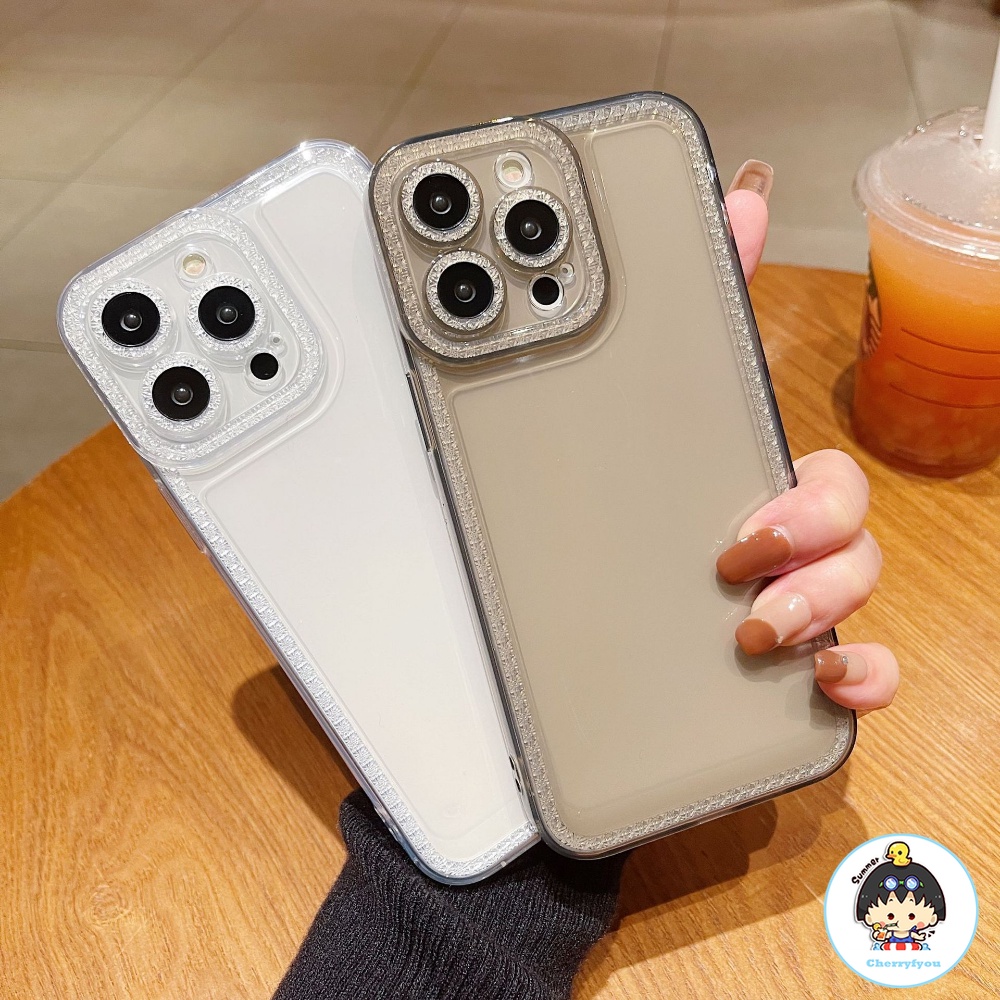 Ốp Điện Thoại TPU Mềm Trong Suốt Đính Đá Sang Trọng Cho IPhone 13 12 11 14 Pro Max XS XR 8 7 Plus