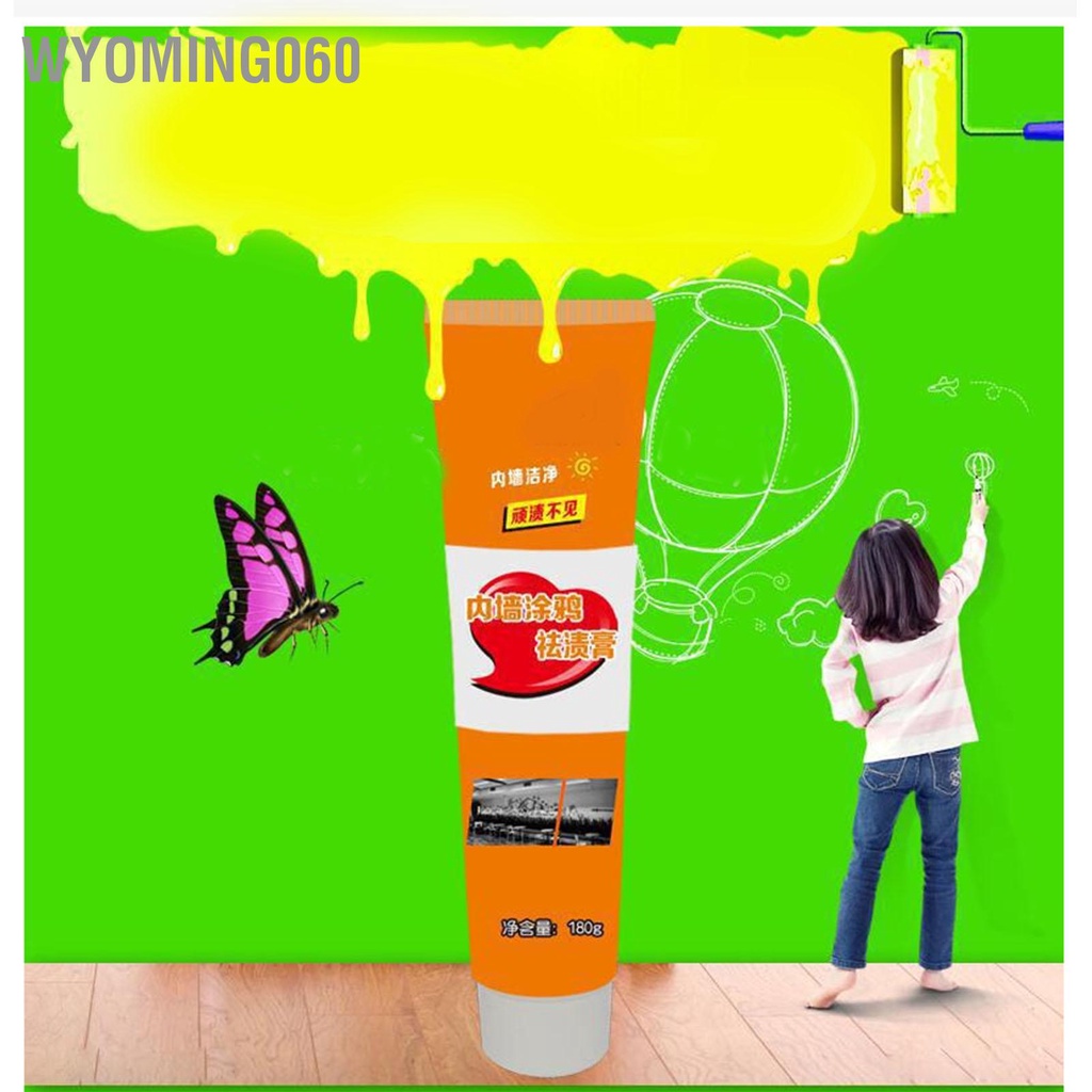 Wyoming060 Kem Làm Sạch Vết Bẩn Trên Tường Thiết Thực An Toàn Loại Bỏ Cho Nhà Hàng Khách Sạn 180ML