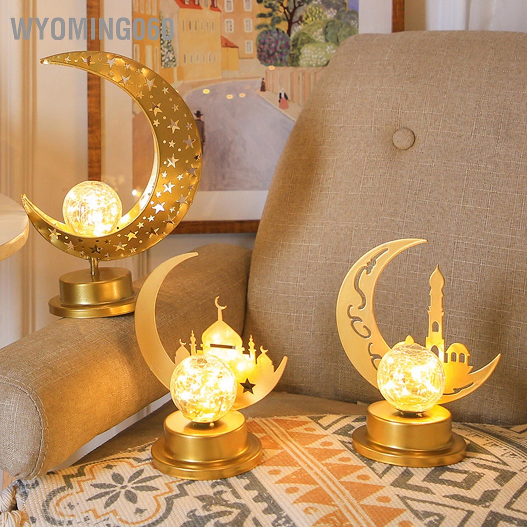 Wyoming060 Bàn Trang Trí Đèn LED Để Ngủ Ngày Lễ Tạo Kiểu Sắt Nghệ Thuật Rỗng Tiếp Liệu