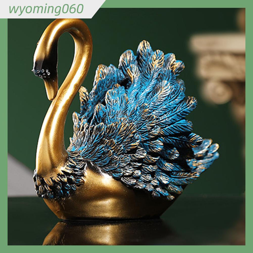 Wyoming060 Trang trí thiên nga Nhựa đáy phẳng Lông vũ sống động nghiên cứu điêu khắc tinh tế hiện đại