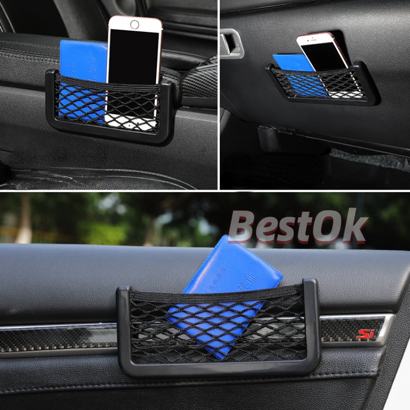 Túi Lưới Đựng Đồ Co Giãn Kích Thước 15x8cm Thông Dụng Cho Xe Hơi